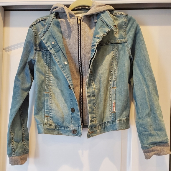 Hudson Jeans Other - HUDSON| Boys denim jacket, with sweatshirt hood| size 10-12
